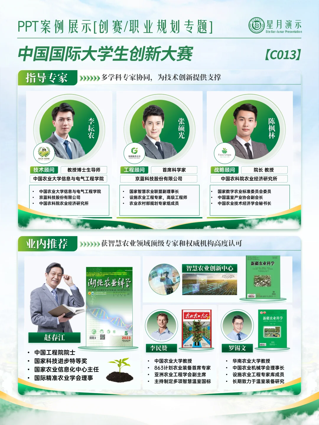 农科创赛PPT｜智能种地逻辑直接抄