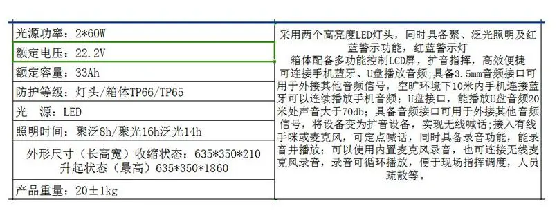 FW6118移动照明系统常州创星