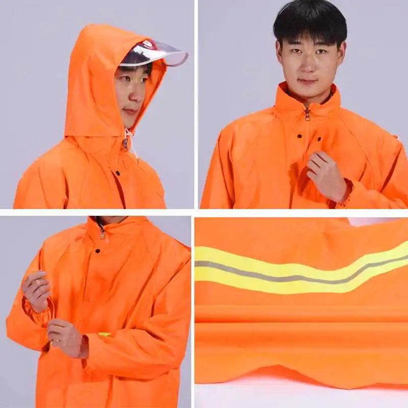 环卫工人雨衣雨裤套装防水反光保洁园林分体