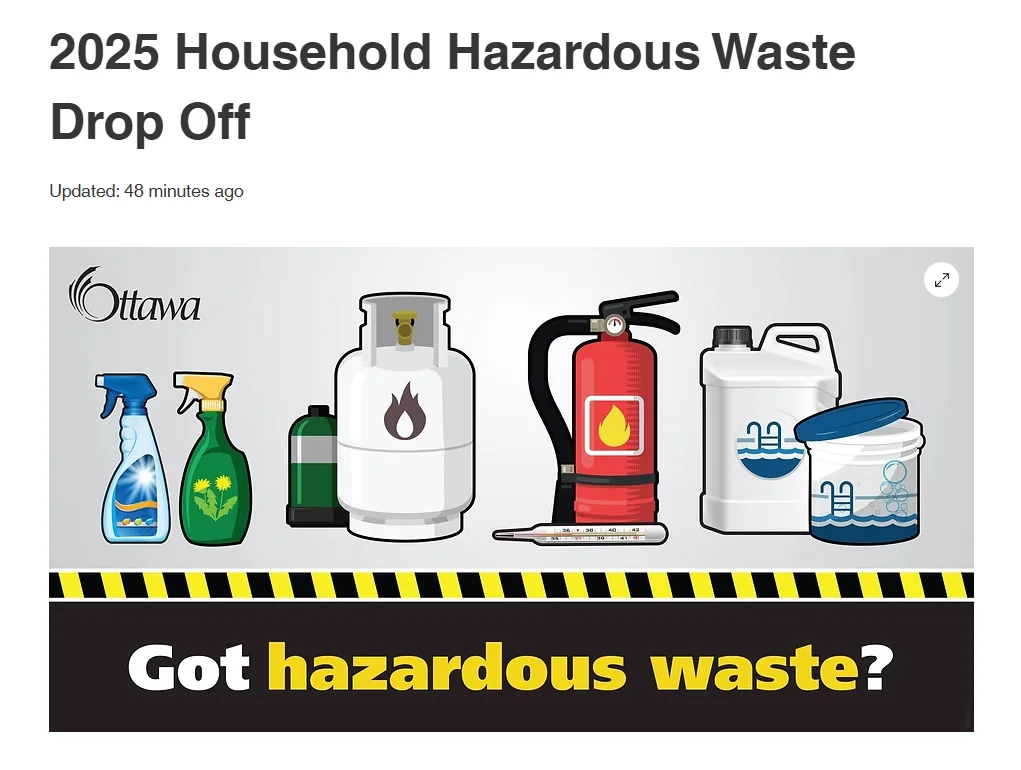渥太华有害垃圾回收日 ? 一帖全收好！