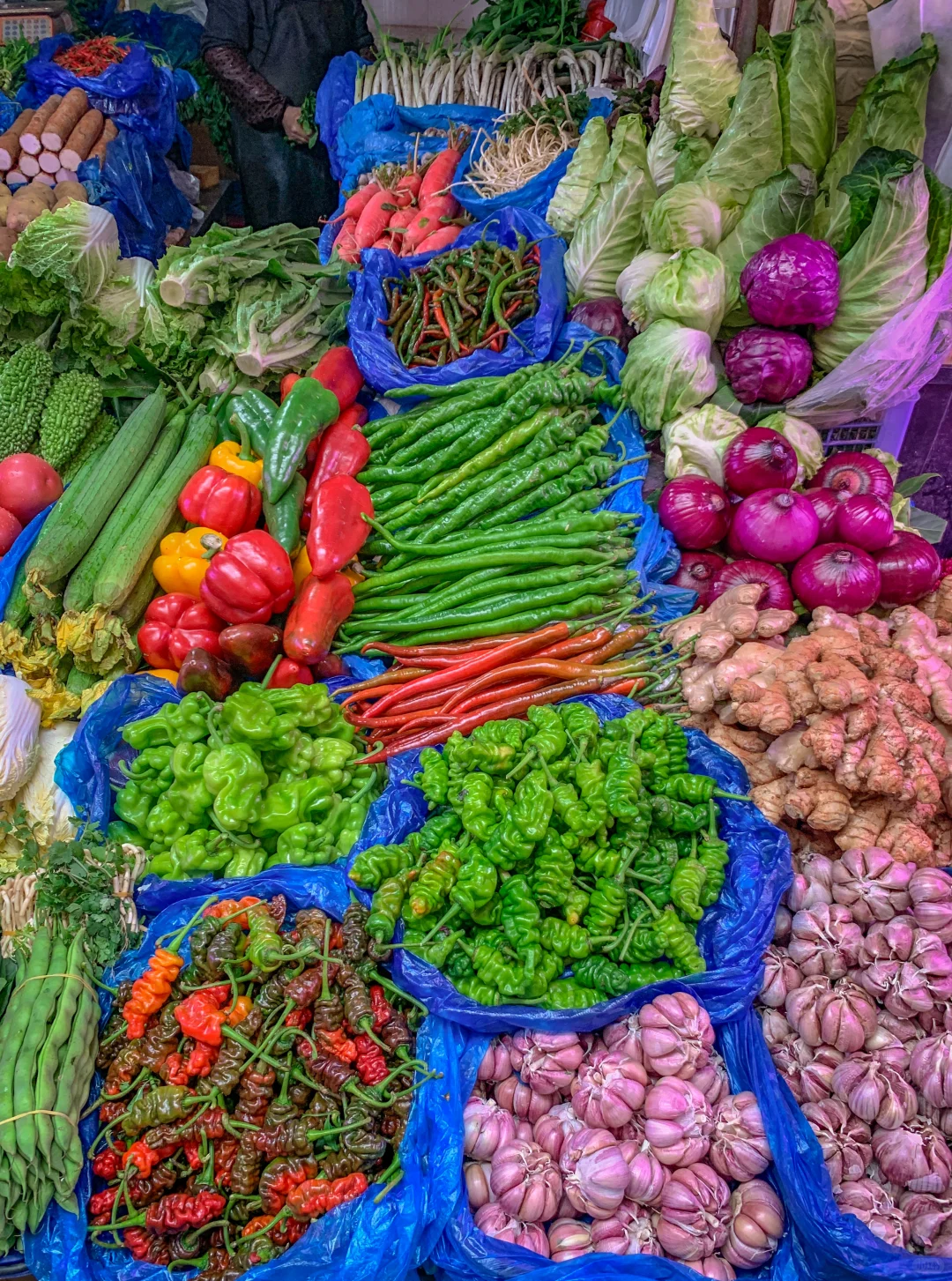 昆明菜市场真的是秋天的色彩美学