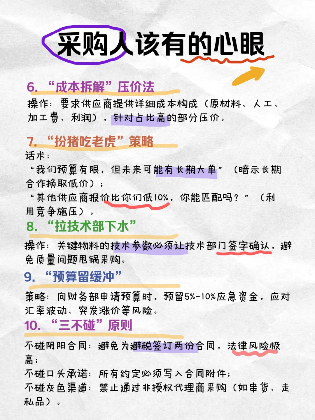 采购人应该有的“心眼”