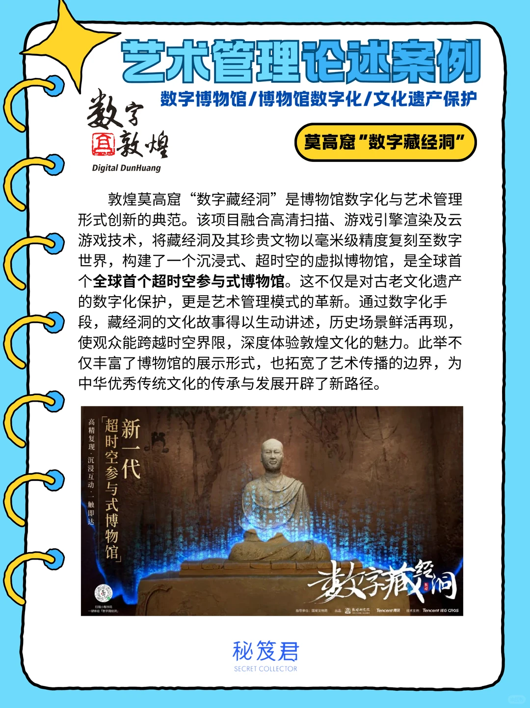 艺管论述题案例?敦煌莫高窟“数字藏经洞”