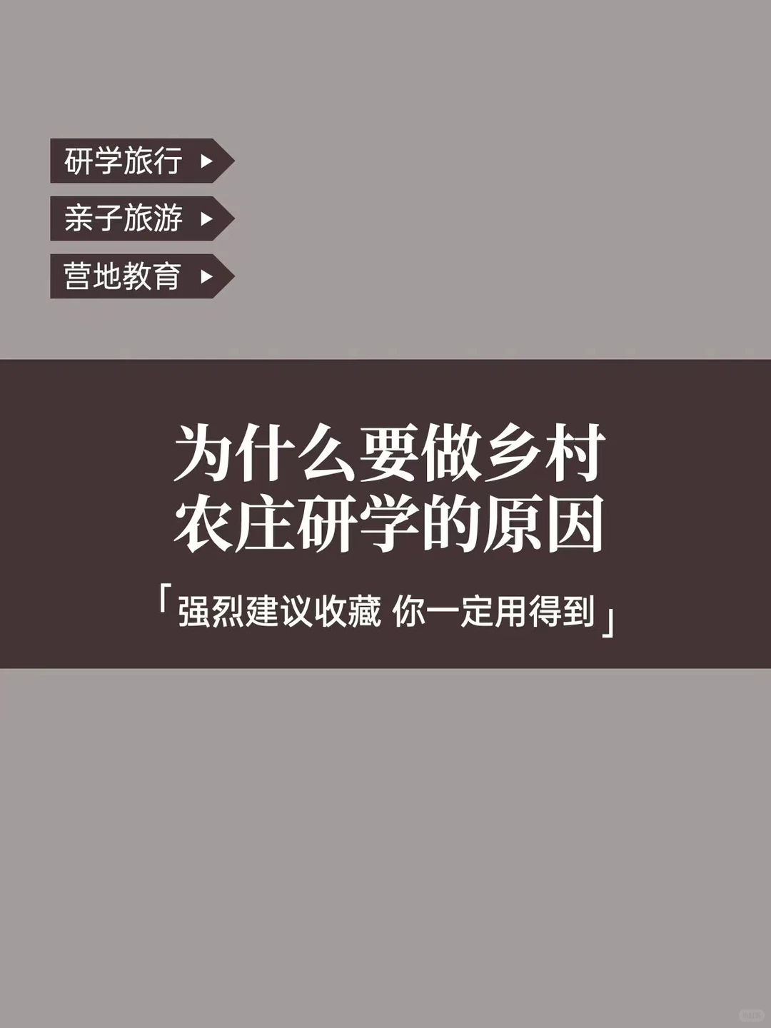 乡村做研学、营地、旅游的原因-乡村振兴