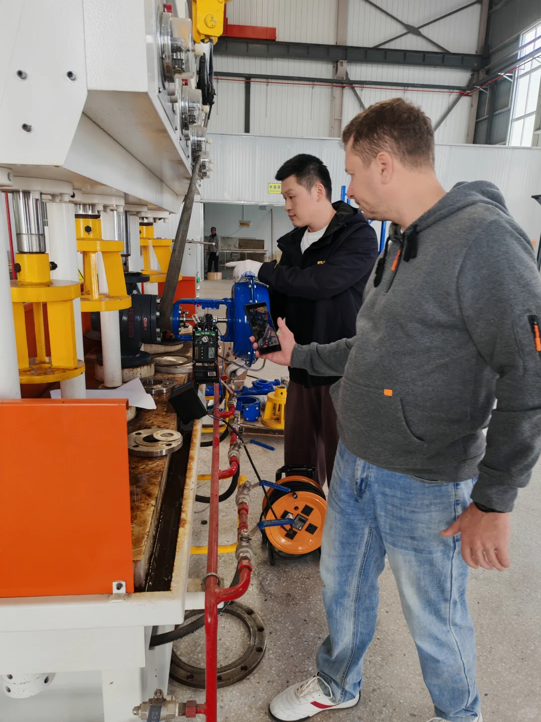 土耳其客户现场见证气动调节阀品质