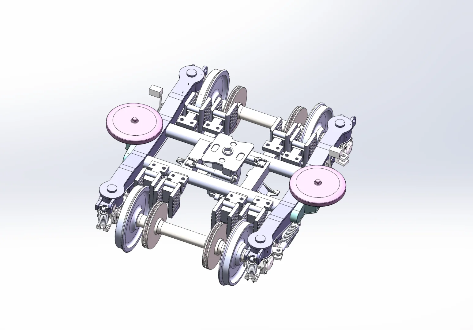 CRH2型动车组拖车转向架（三维模型）