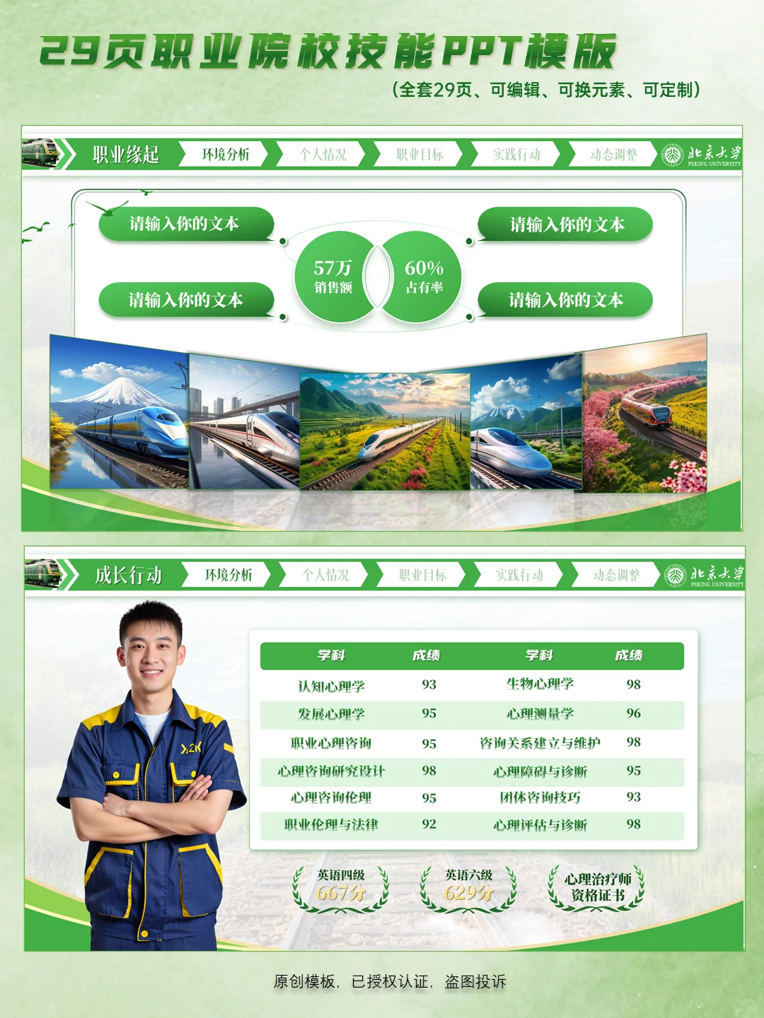 创赛获奖案例|职业规划大赛《铁路省道》PPT