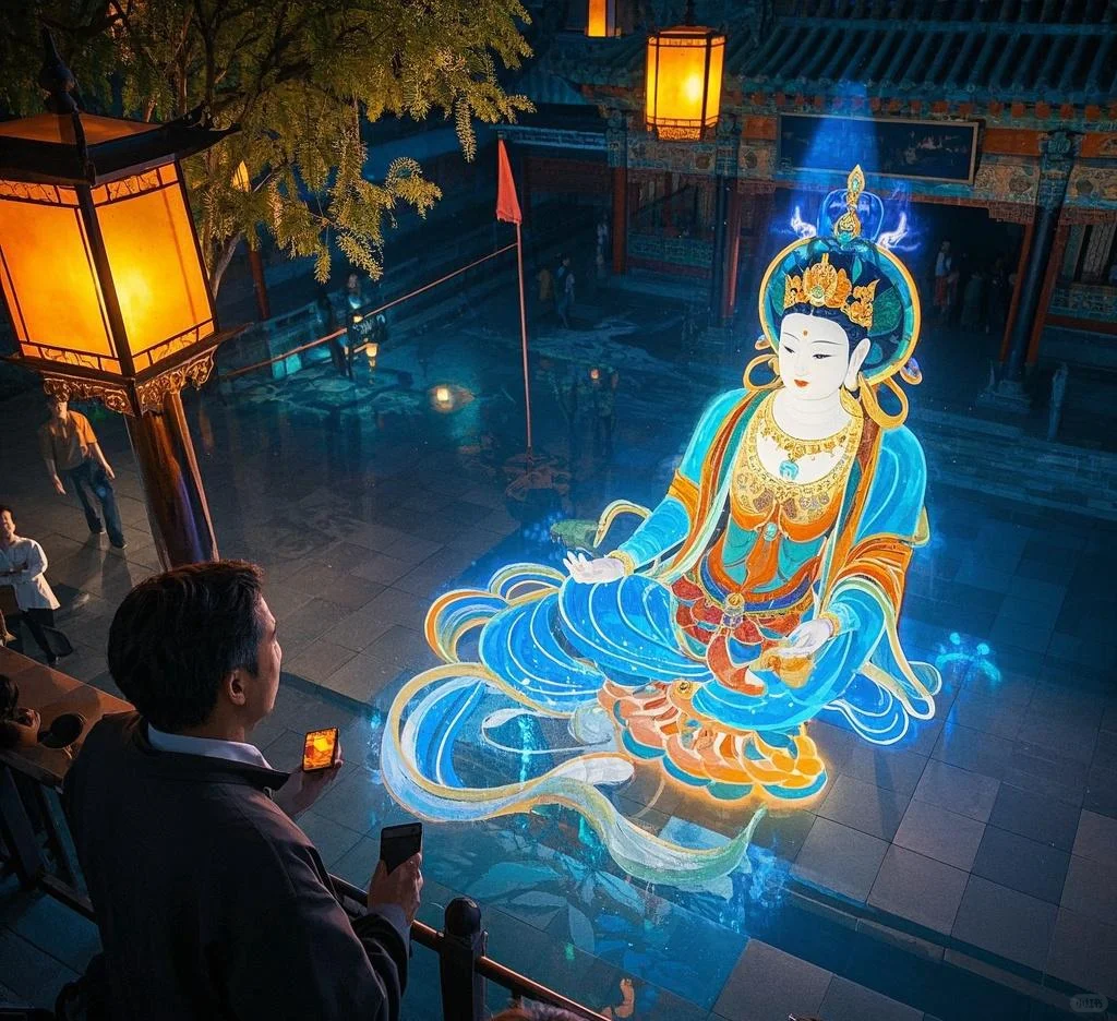 敦煌壁画3D光雕复原欣赏