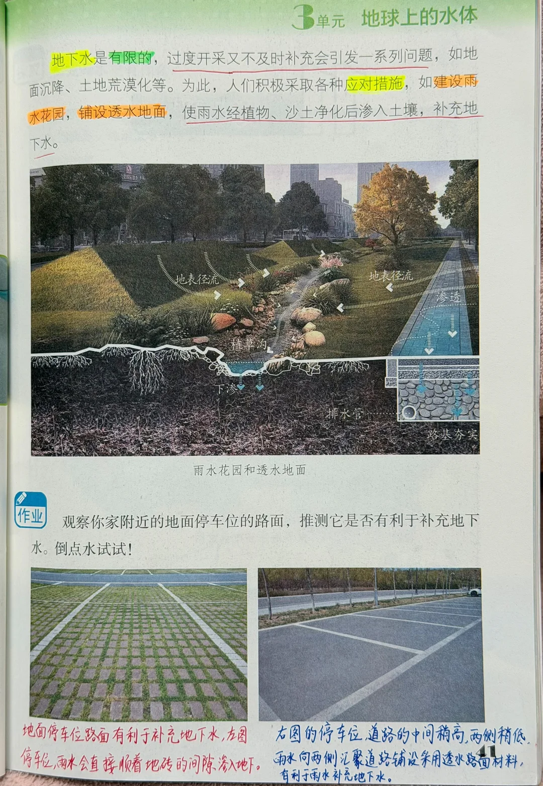 3上科学10.《地下水》课堂笔记