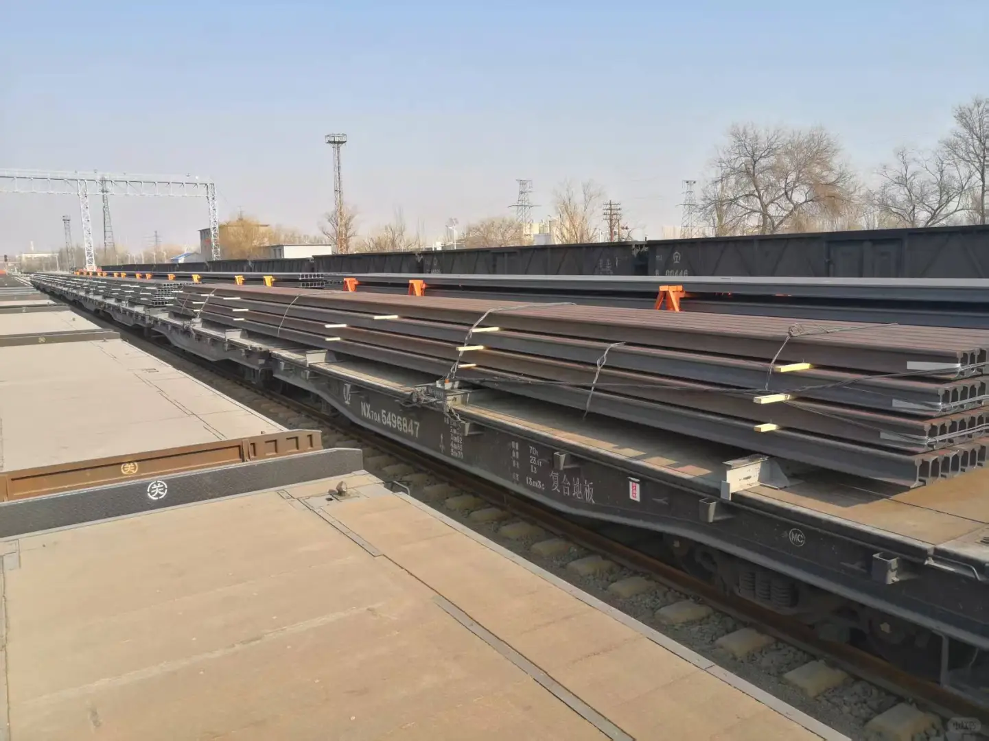 25米钢轨运输,哈萨克300吨