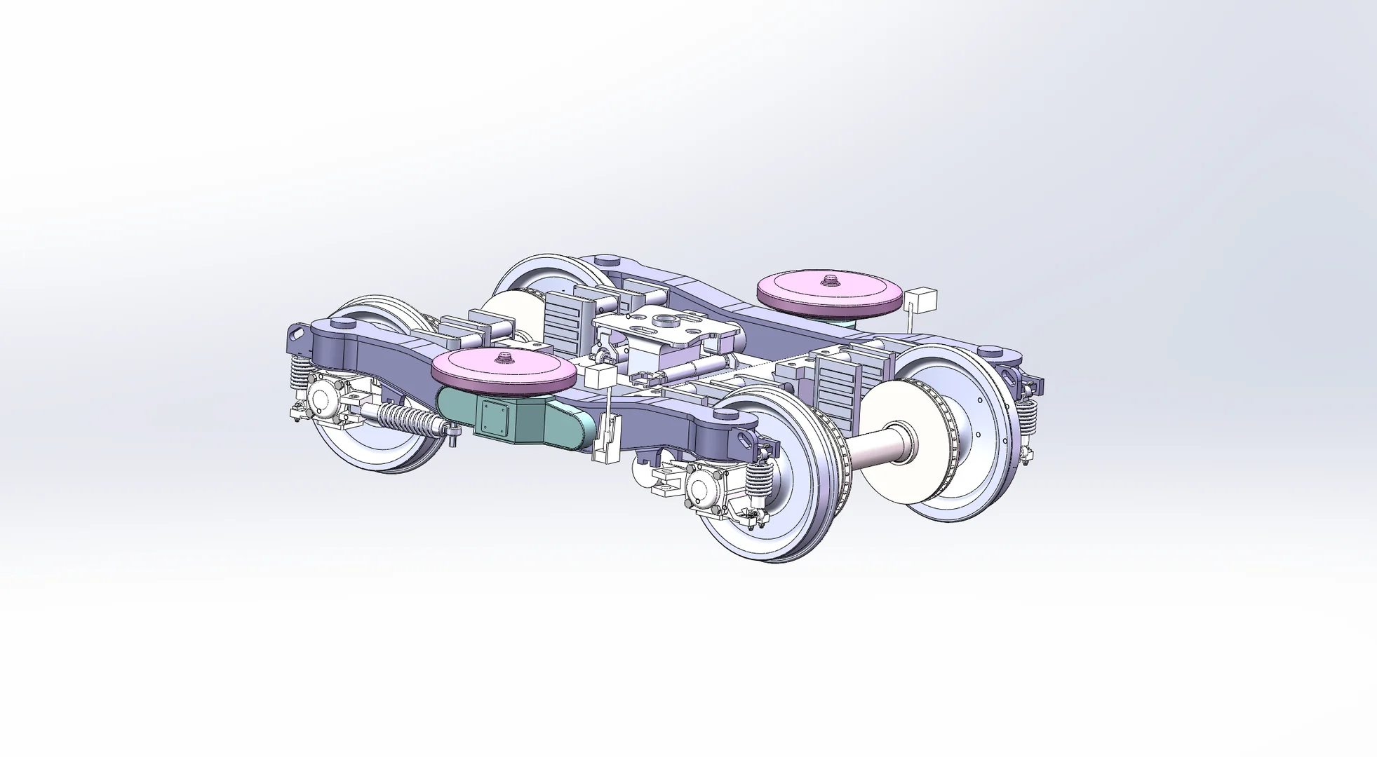 CRH2型动车组拖车转向架（三维模型）