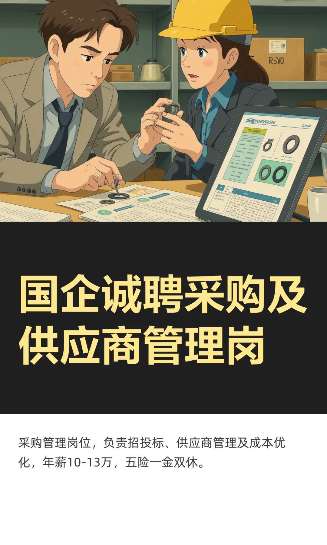 国企诚聘采购及供应商管理岗