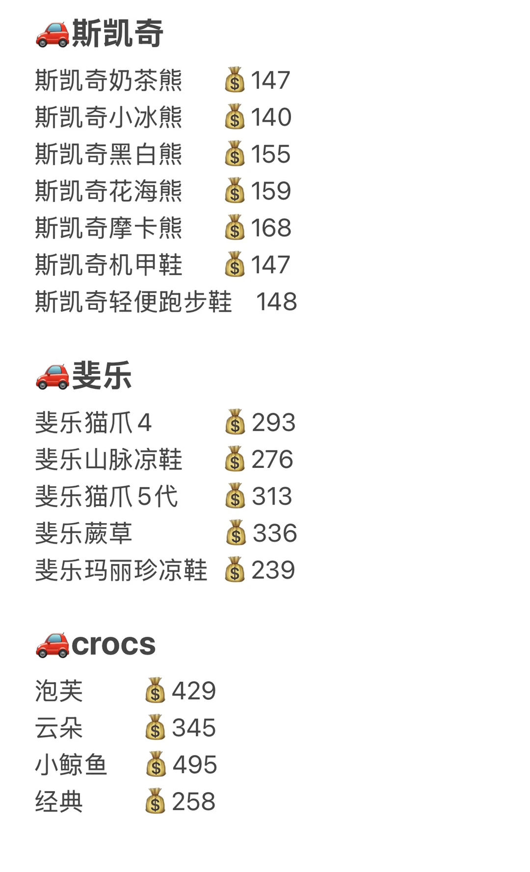 双十二鞋子预测清单?