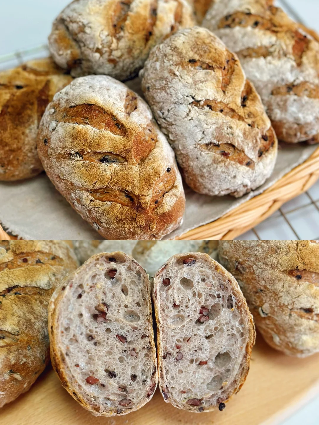 零糖油‼️低卡又养生的杂粮欧包❗️直接法制作