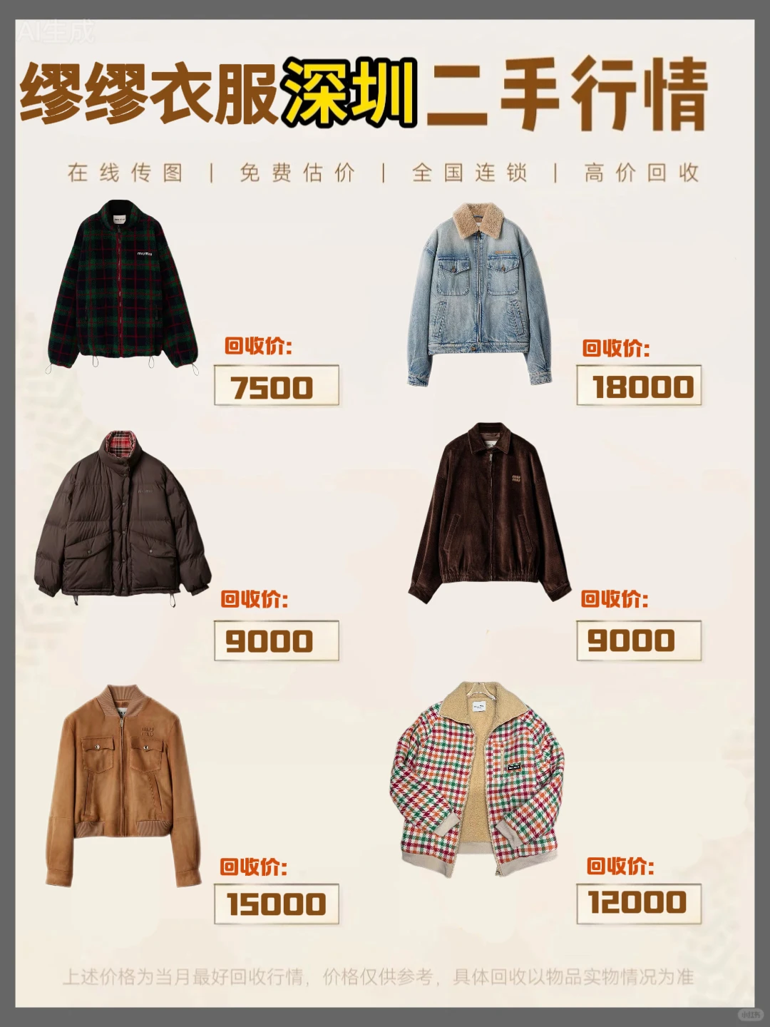 Miumiu新款外套专业回收！有人出吗？全都顶收