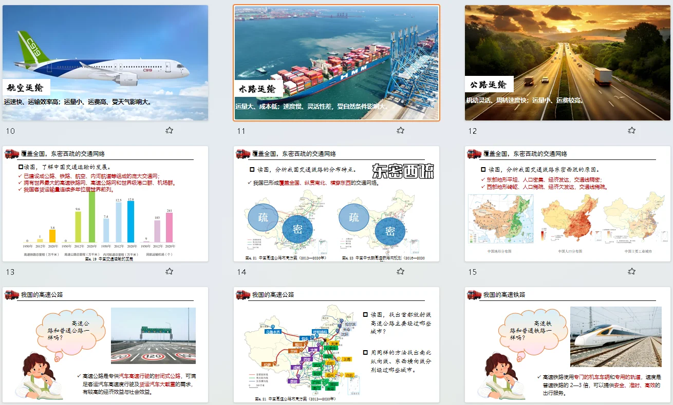 新人教版八上|4.3 交通运输