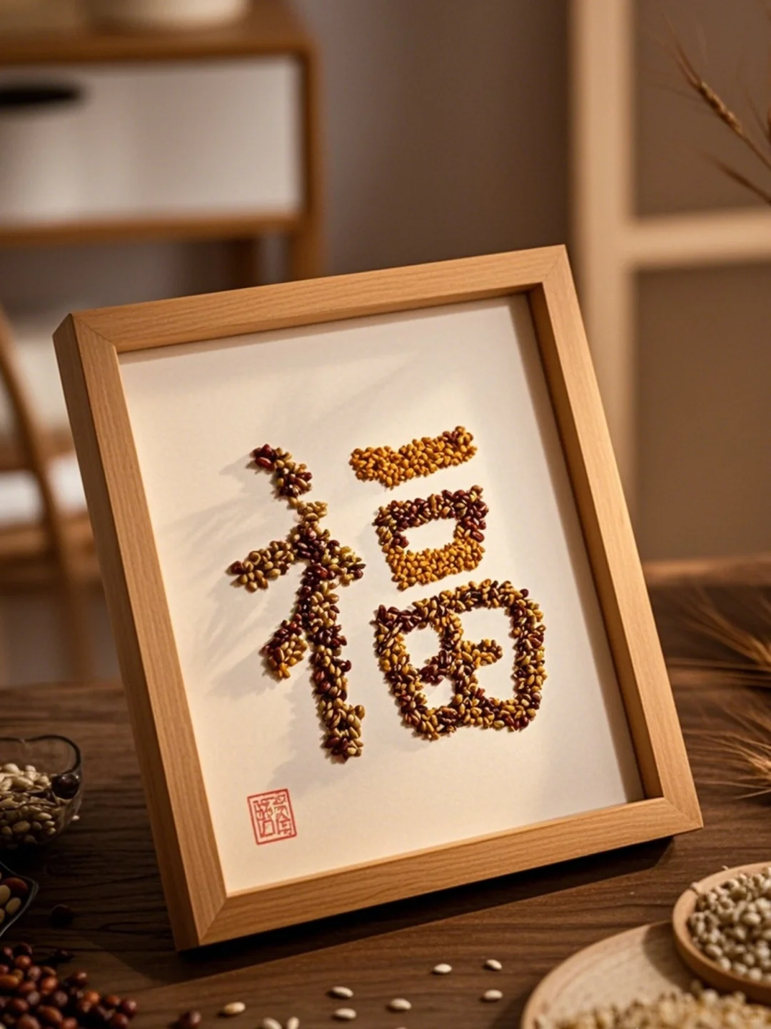 快接！五谷拼就的超灵福气福字