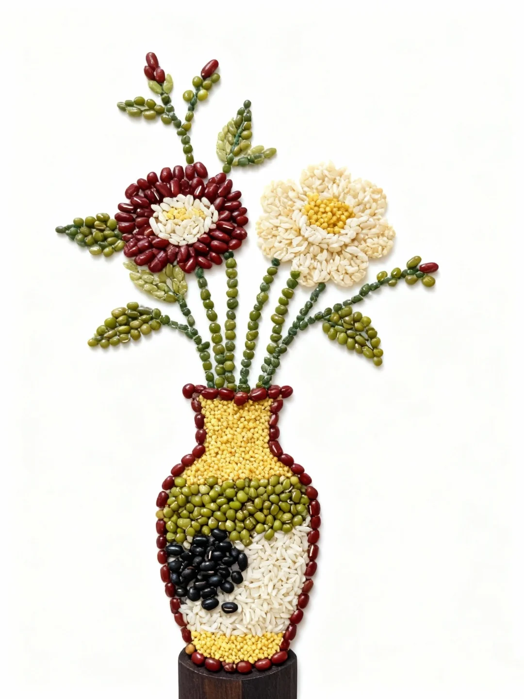 创意五谷贴画——花瓶