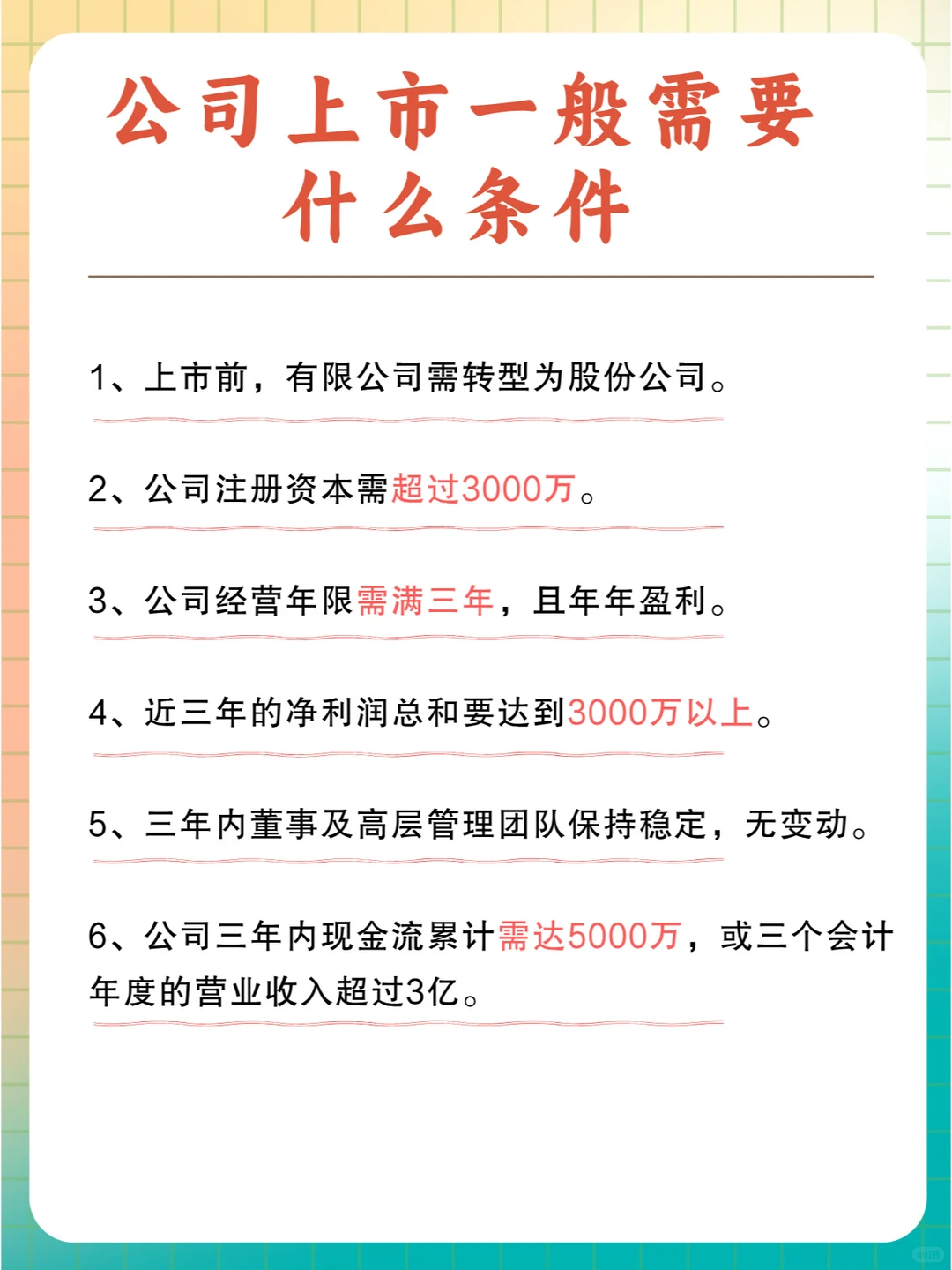 公司上市一般需要什么条件