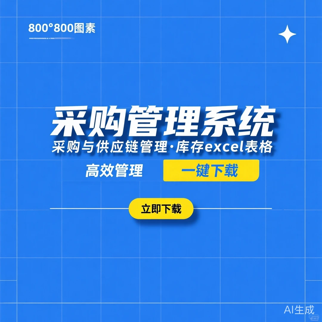 采购管理|供应链&库存Excel表格 高效系统