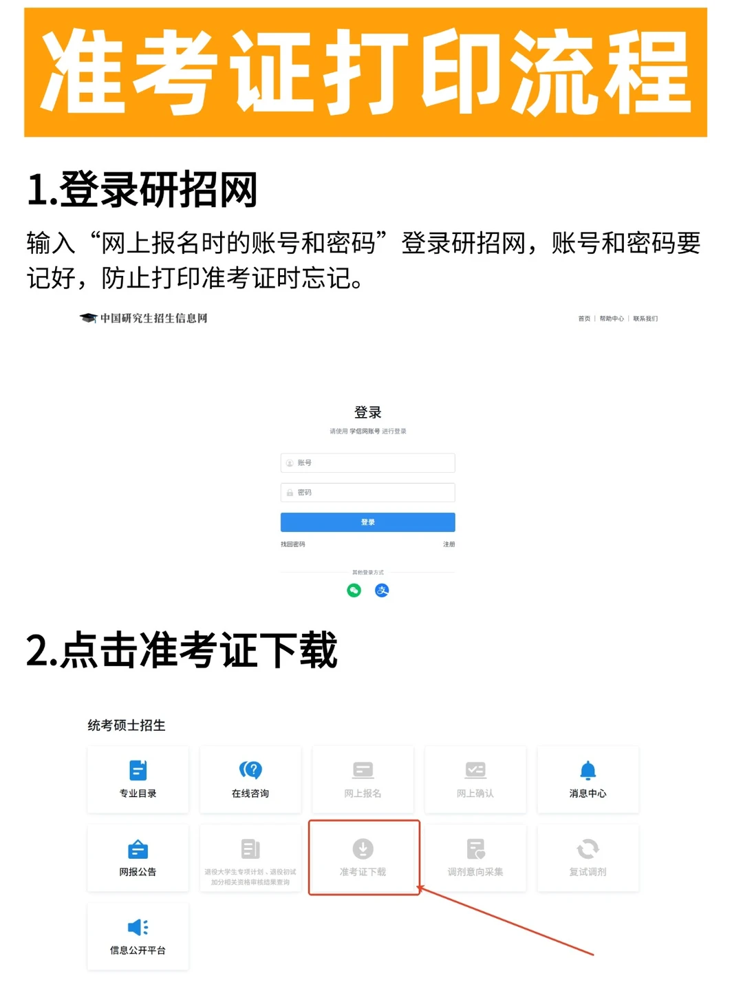 提醒一下，下个月参加考研的人！准考证打印