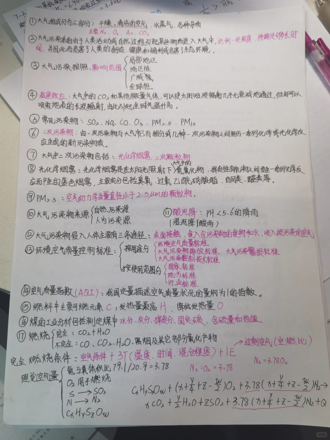 大学生自救指南｜大气污染控制笔记分享