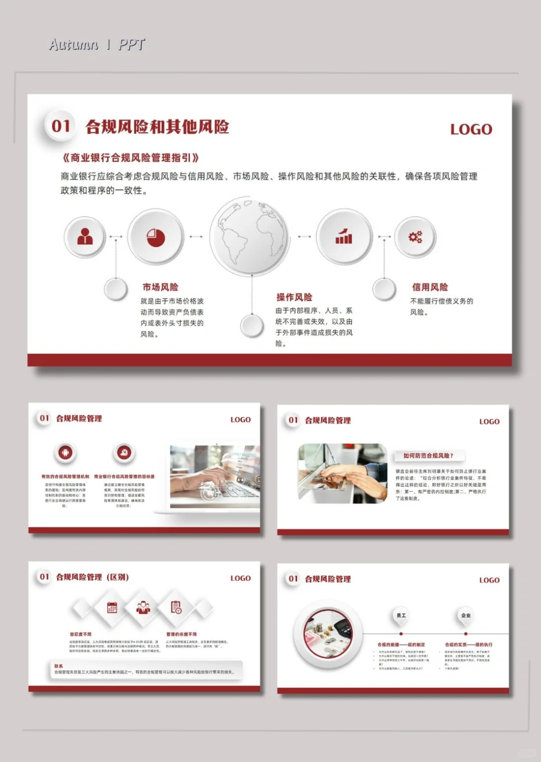 内容完整|银行合规内控管理培训PPT模板?