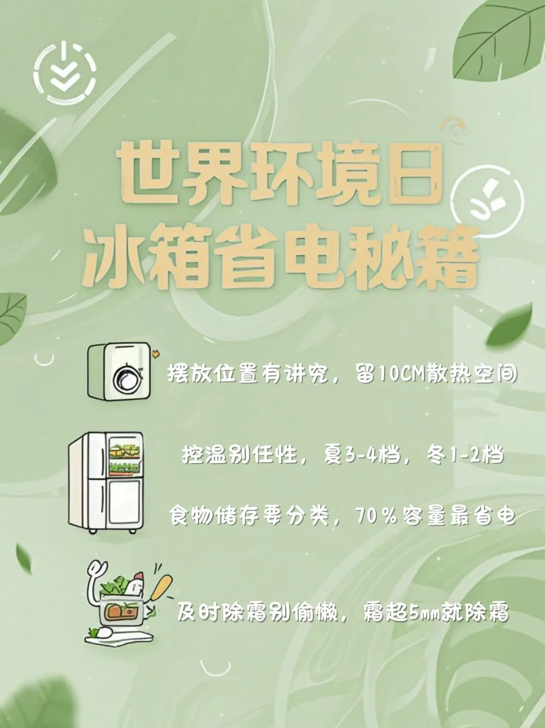 世界环境日 |冰箱省电小妙招来啦！