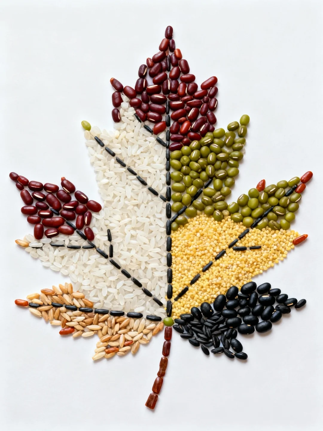 创意五谷贴画——秋天的落叶?