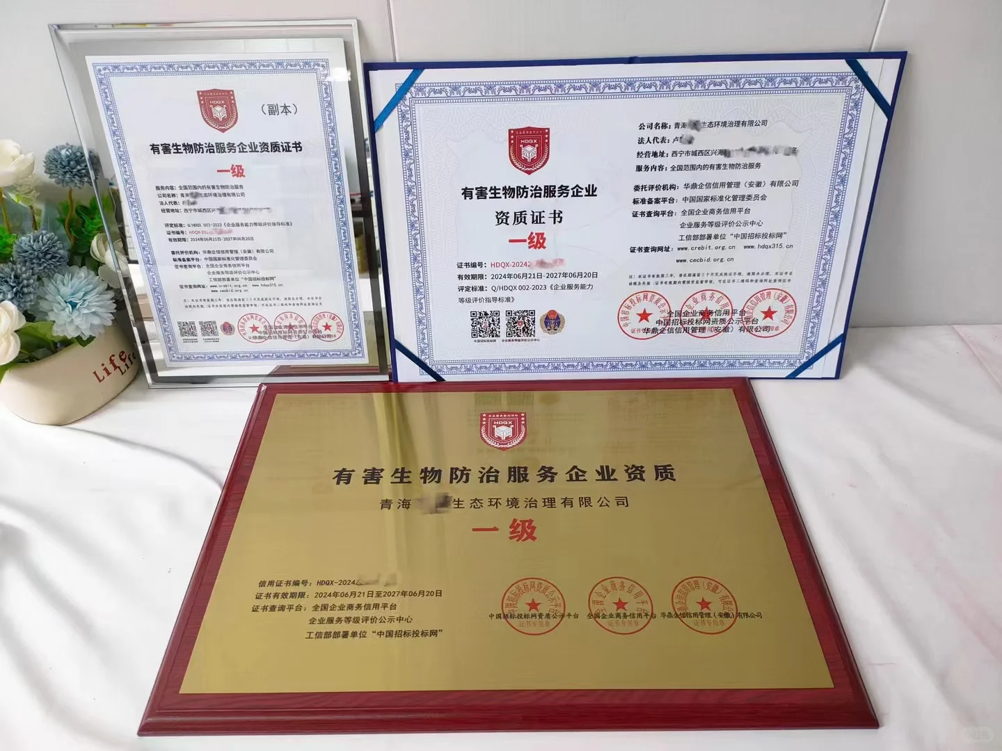 有害生物防治服务企业资质一级