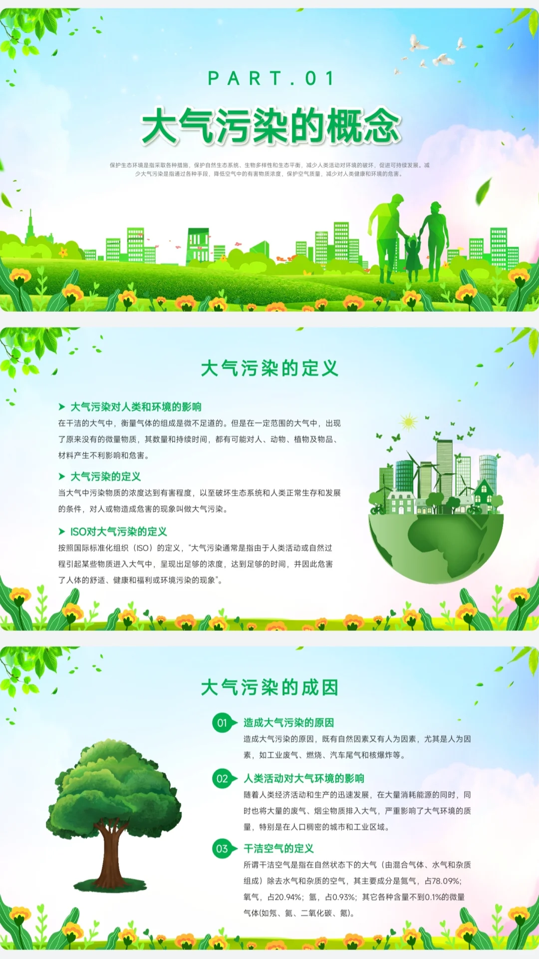 保护环境，减少大气污染主题ppt课件