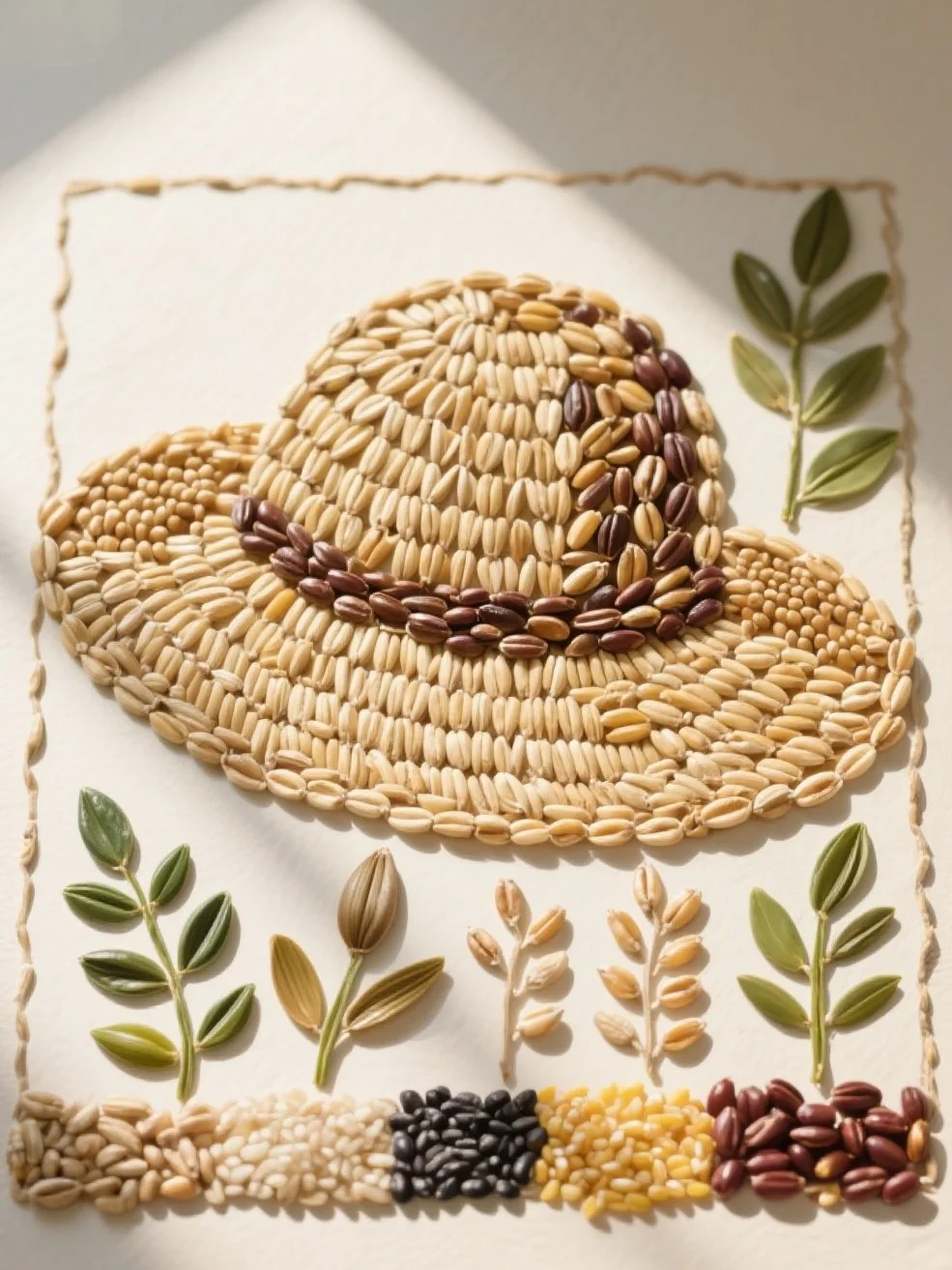 挑战五谷杂粮拼贴画第231天|帽子?