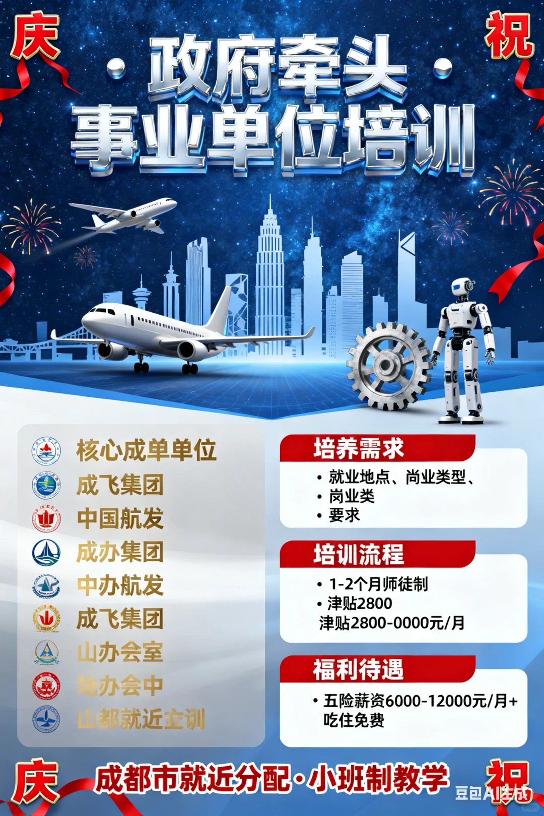 成都航空航天公司招人啦