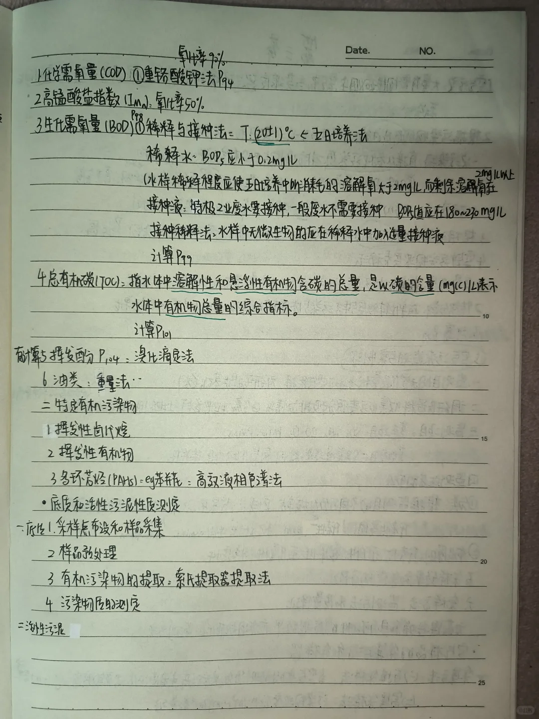 环境监测手写笔记