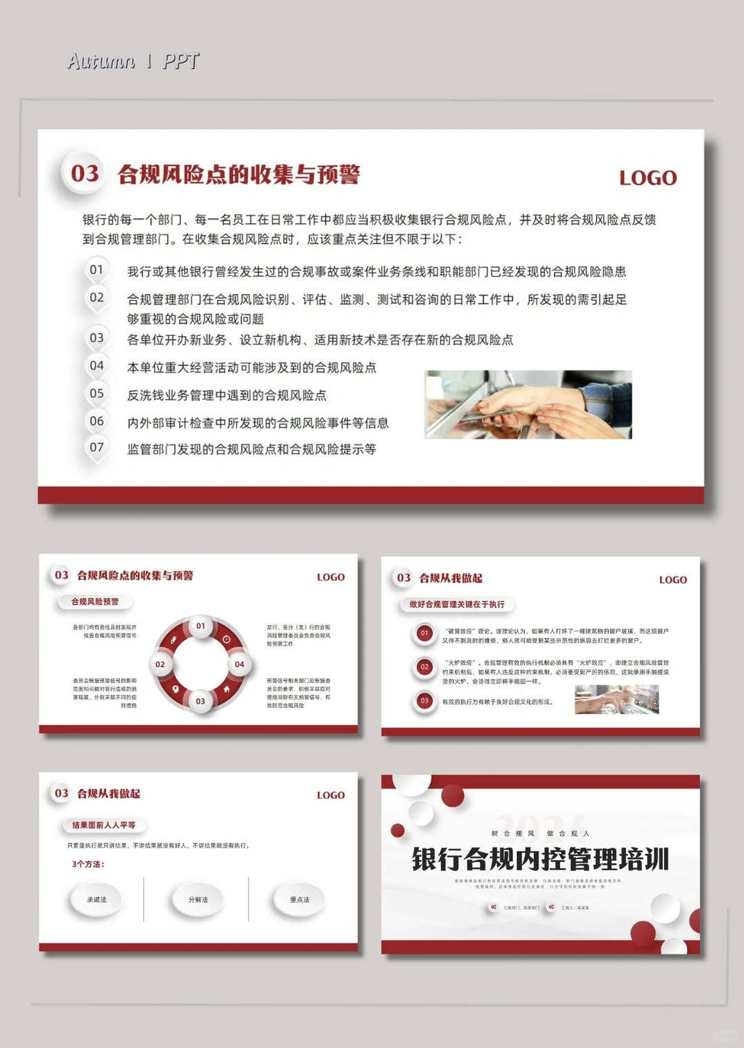 内容完整|银行合规内控管理培训PPT模板?