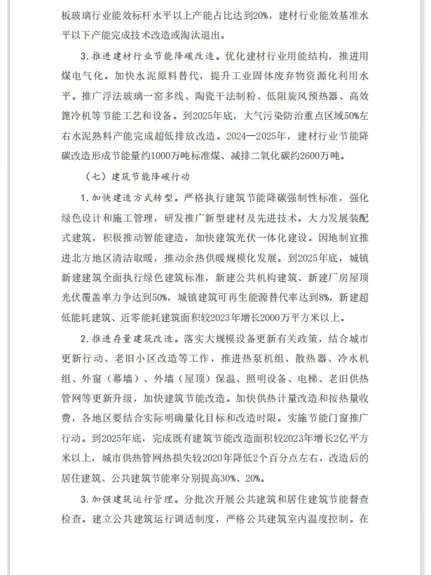 文件分享【2024—2025年节能降碳行动方案】