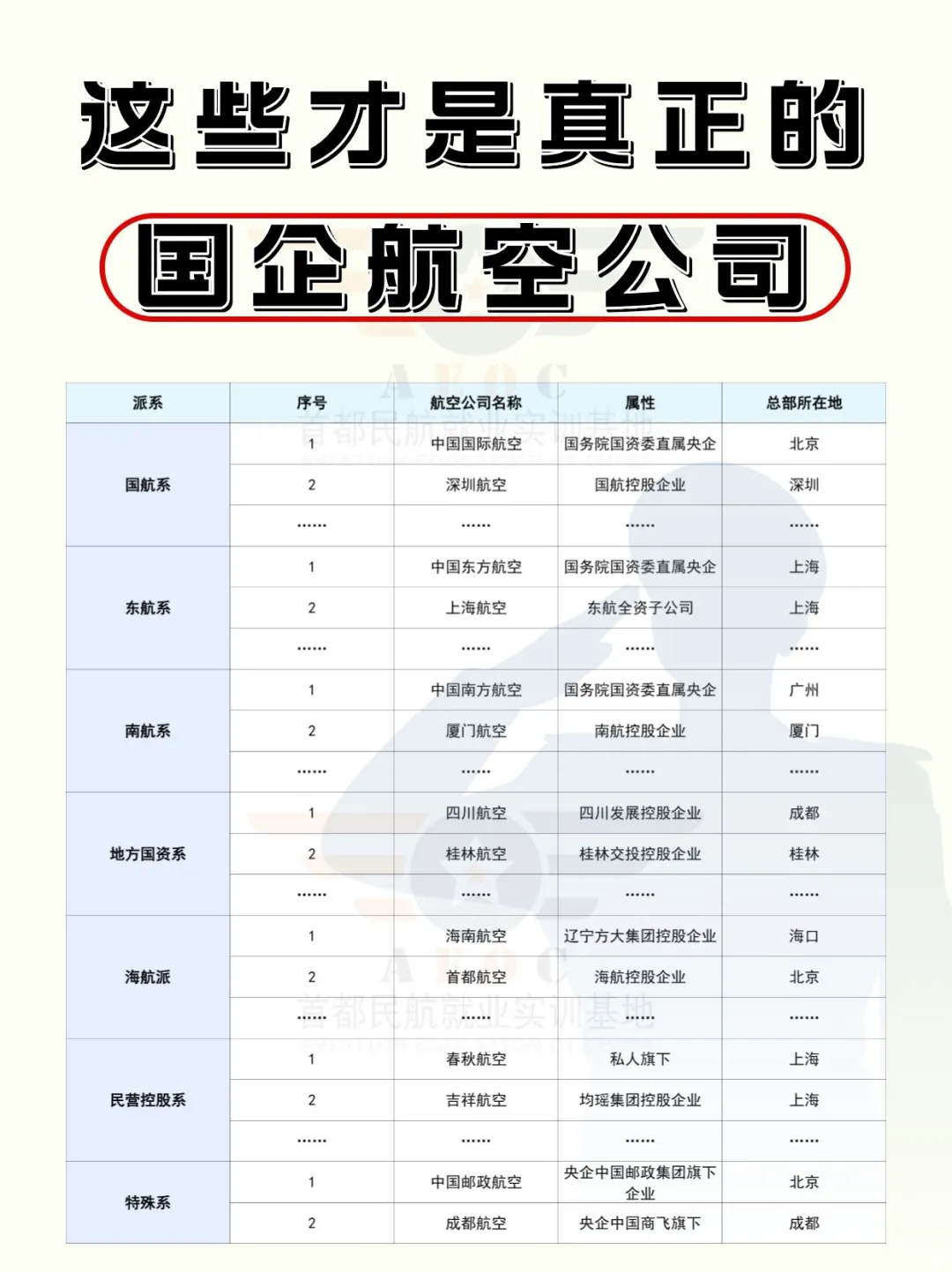 真正的国企航空公司！