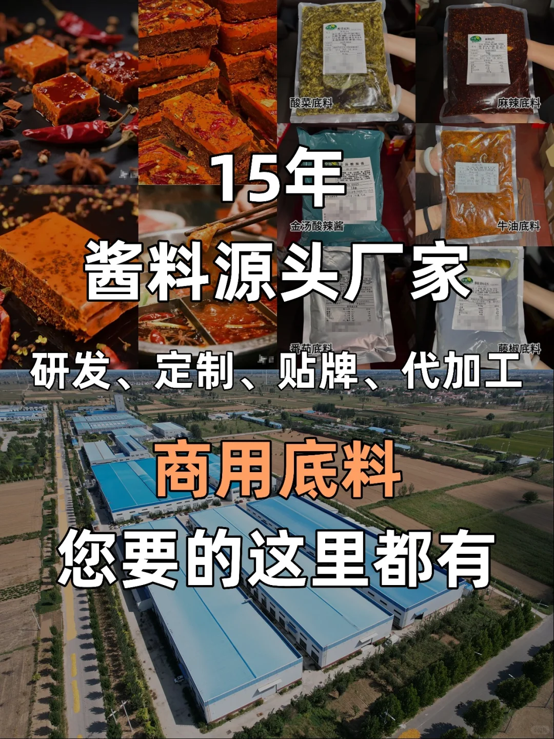 商用酱料研发定制代加工 | 源头工厂直供！