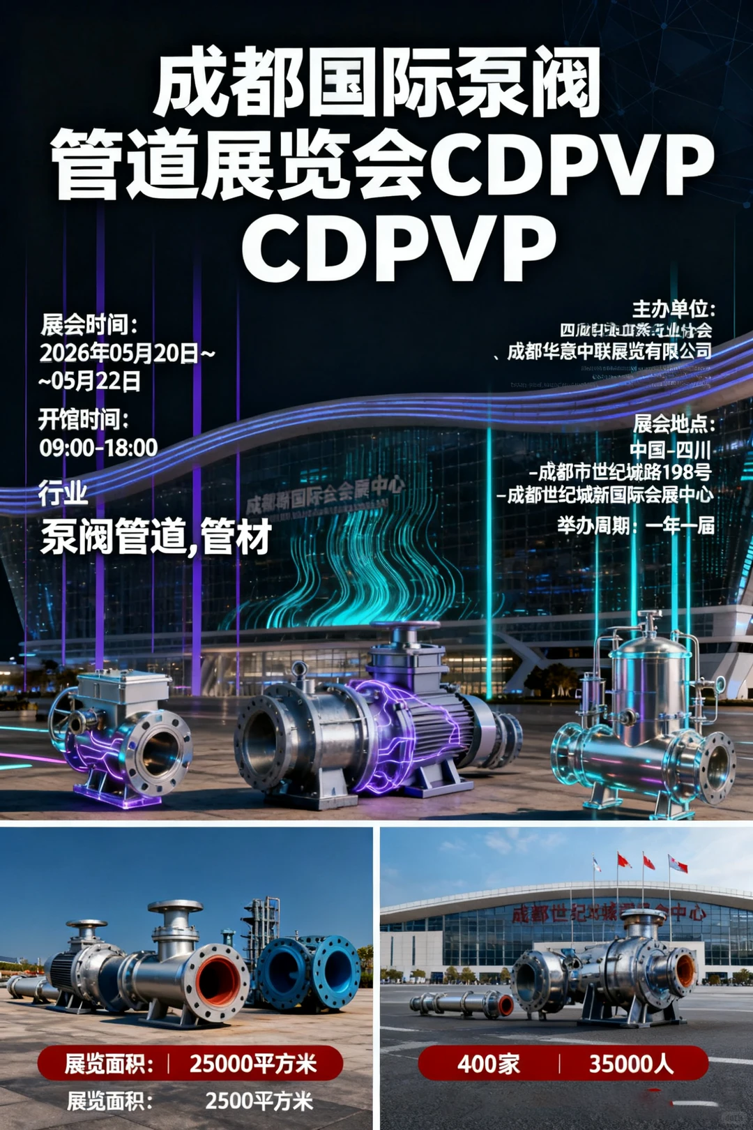 成都国际泵阀管道展览会 CDPVP