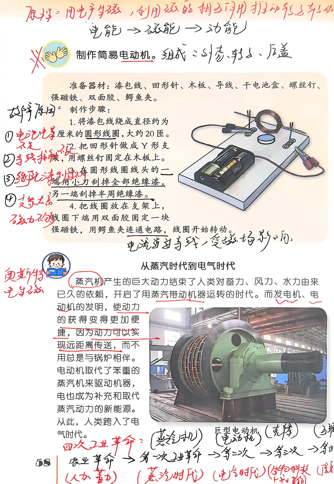 苏教六上科学《电动机与现代工业》