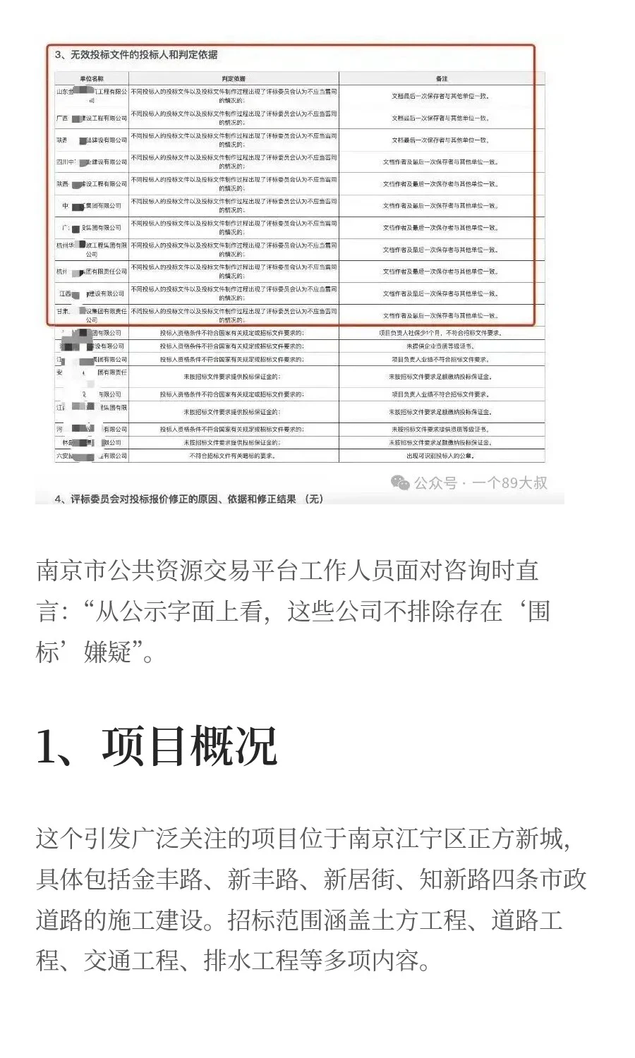 南京招标现场11家单位投标文件竟相同