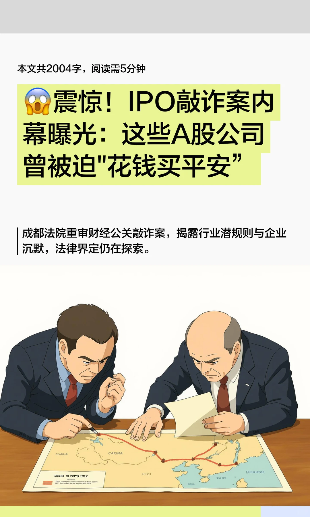 ?震惊！IPO敲诈案内幕曝光：这些A股公司曾