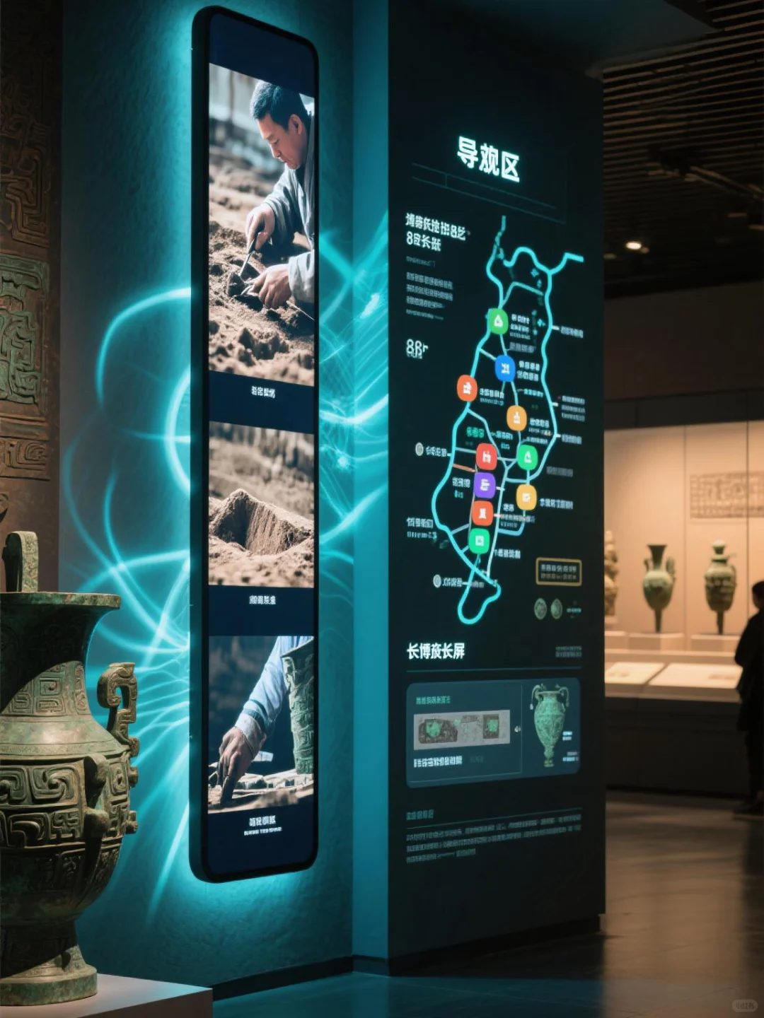 ?博物馆新玩法！液晶显示屏让文物活过来