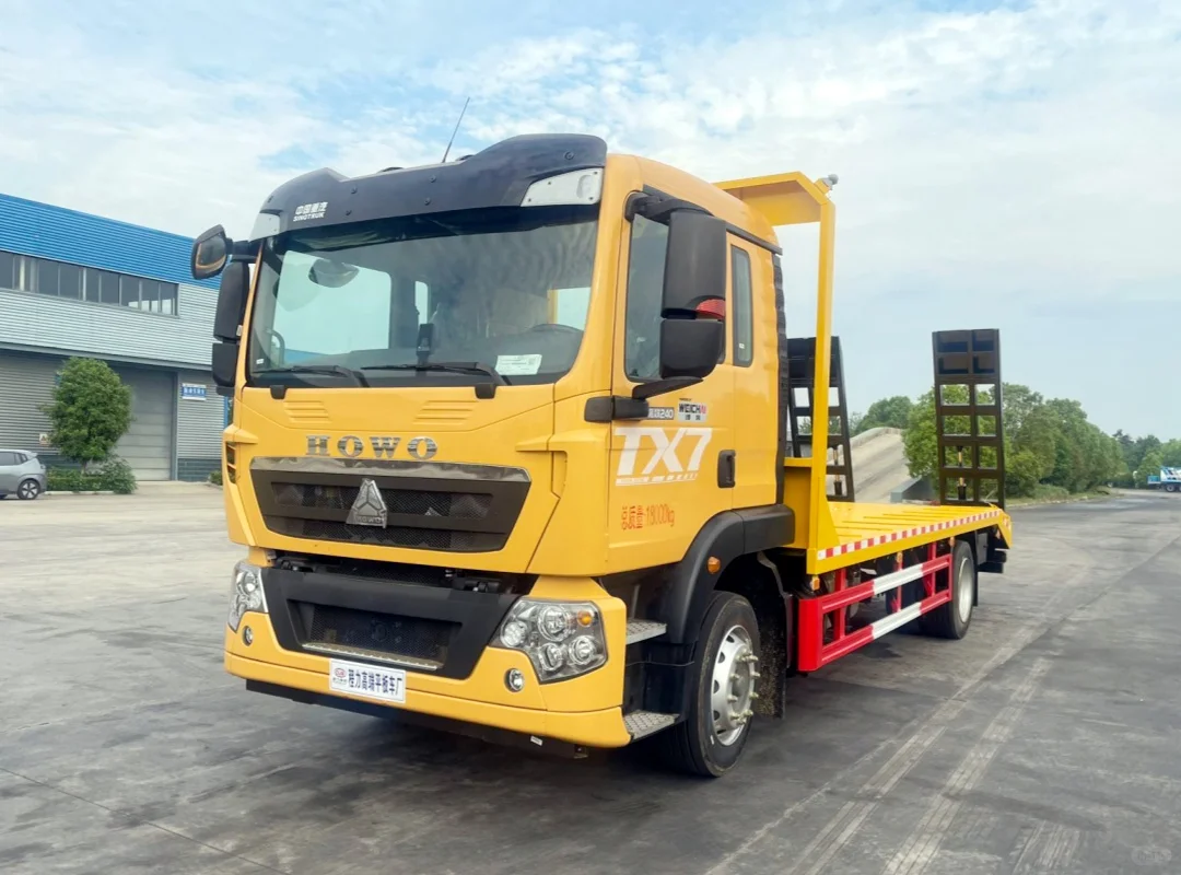 豪沃TX7单桥平板运输车