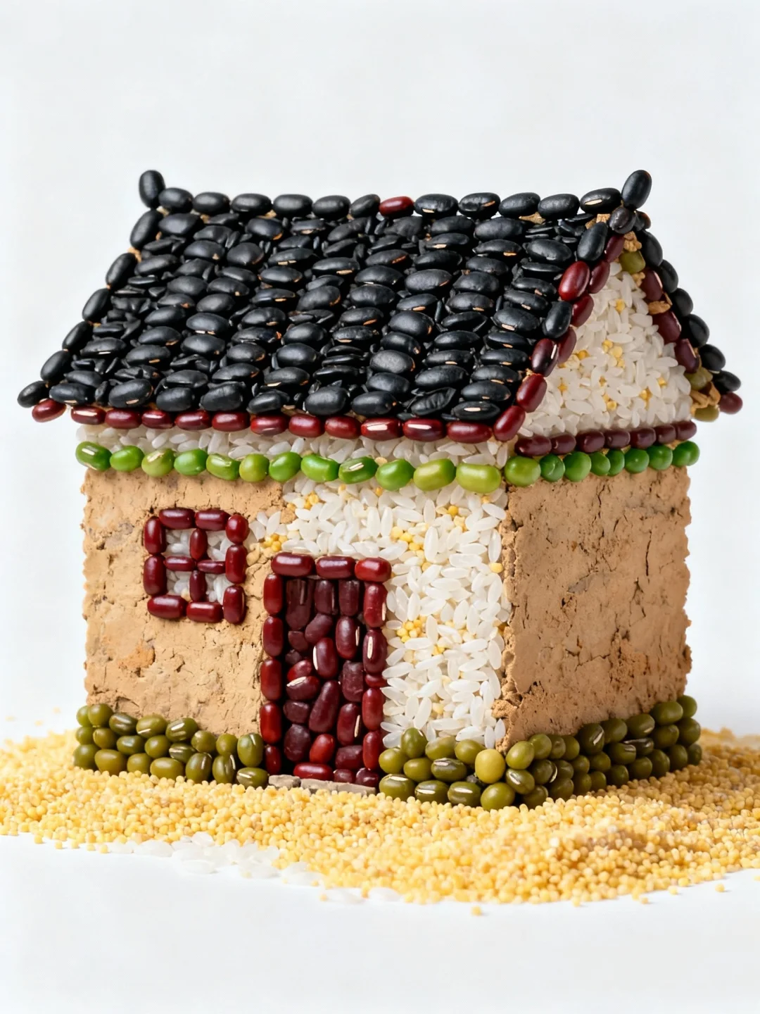 创意五谷贴画——旧舍