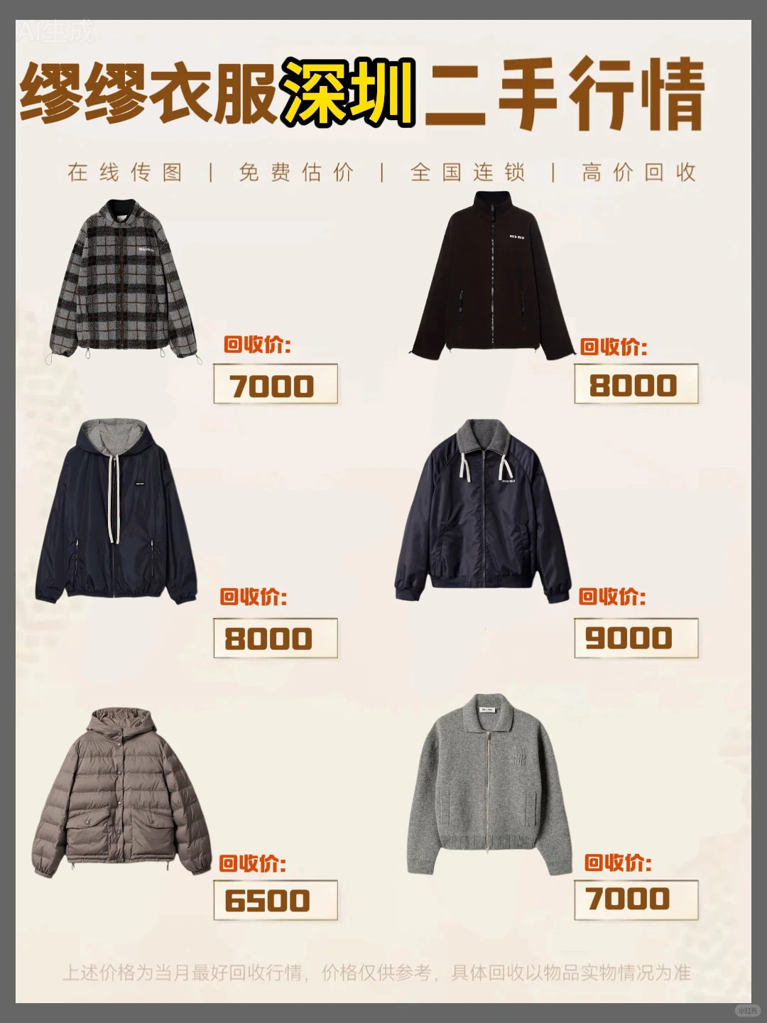 Miumiu新款外套专业回收！有人出吗？全都顶收