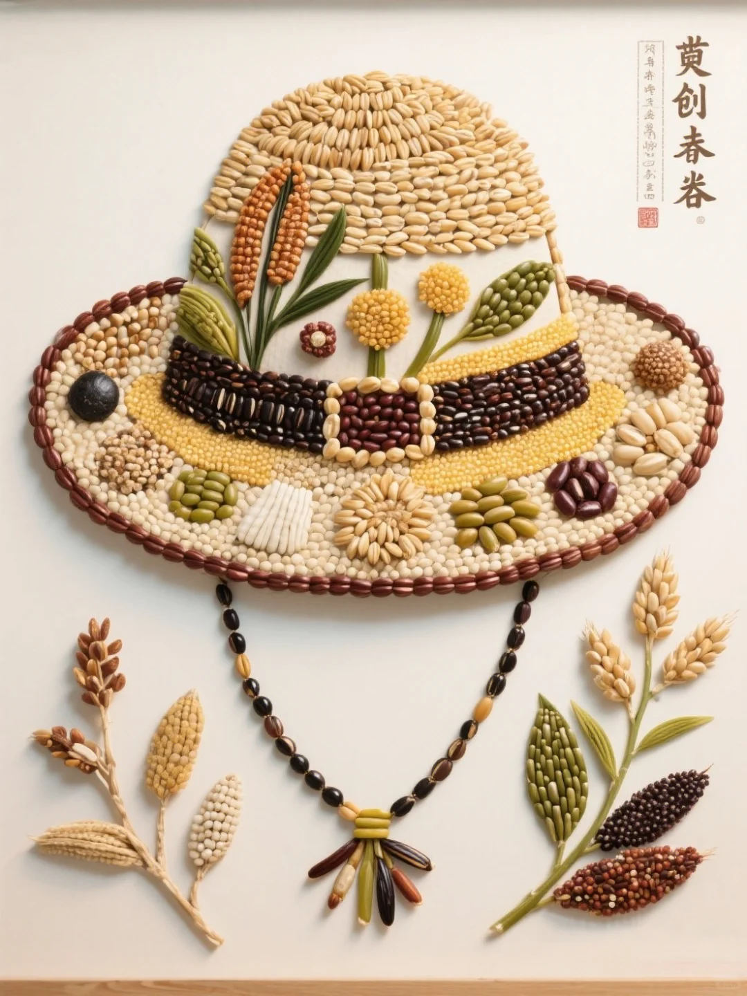 挑战五谷杂粮拼贴画第231天|帽子?