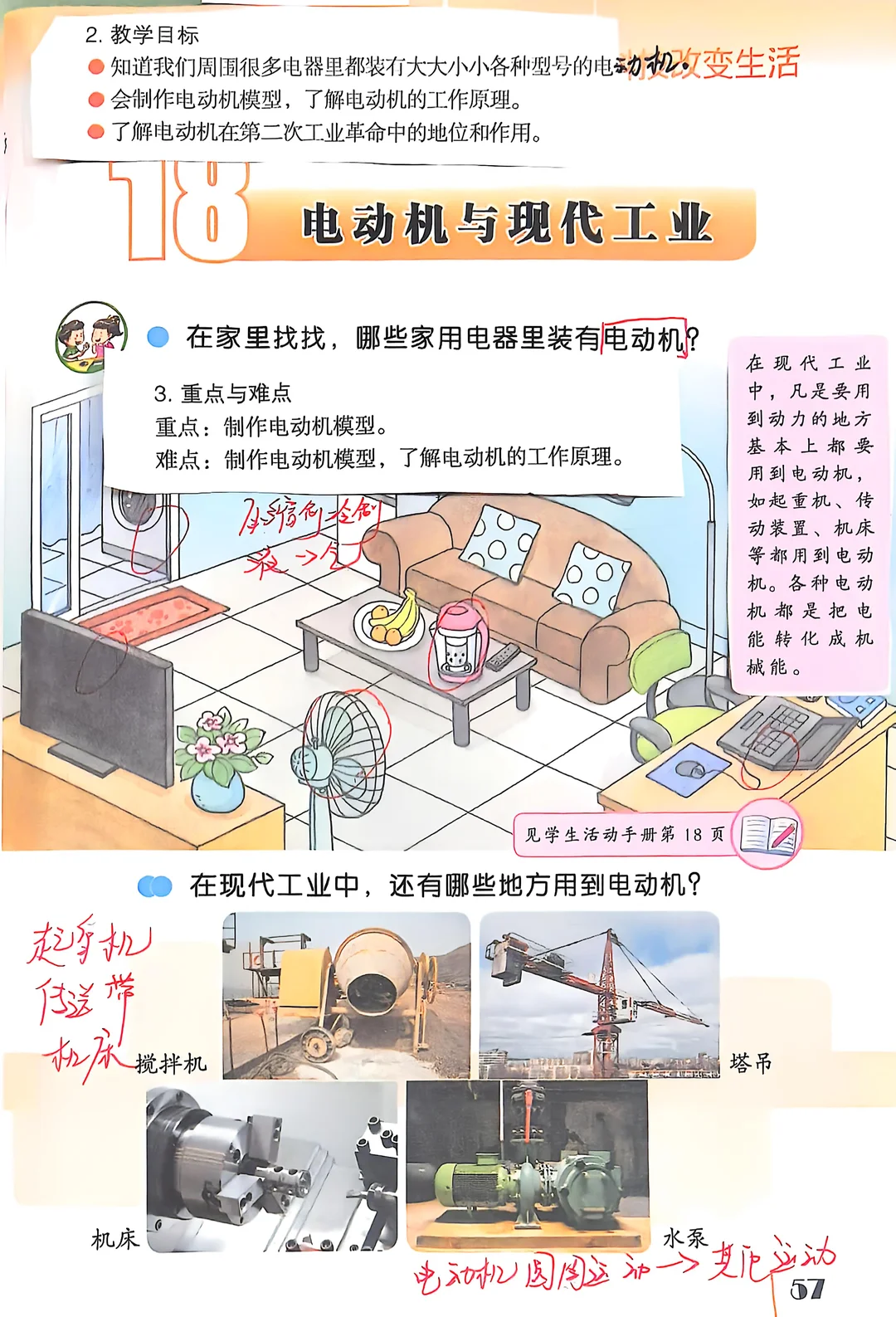 苏教六上科学《电动机与现代工业》