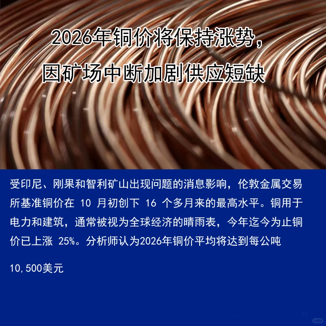 2026年铜价将保持涨势