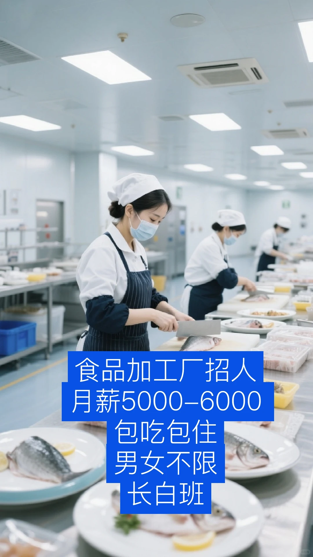 食品加工厂月薪5000-6500